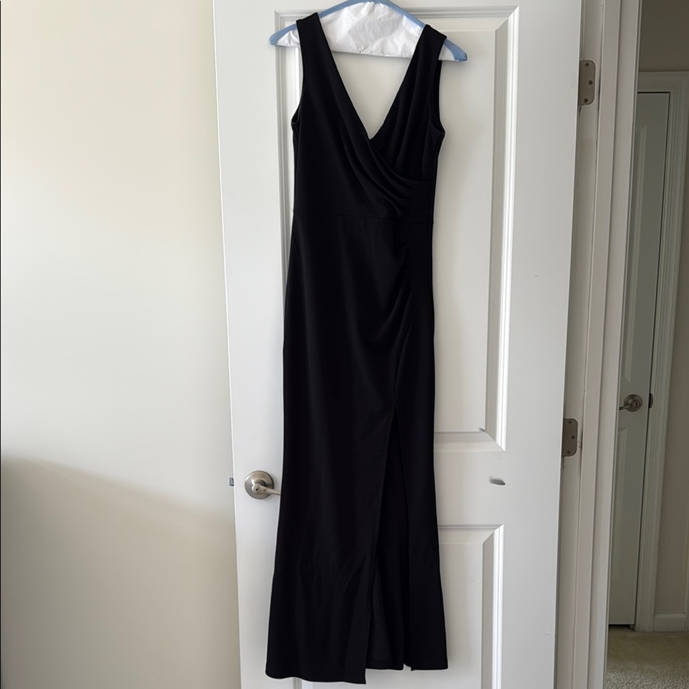 Elegant Women’s Sleeveless V Neck Split Evening Cocktail Long Dress